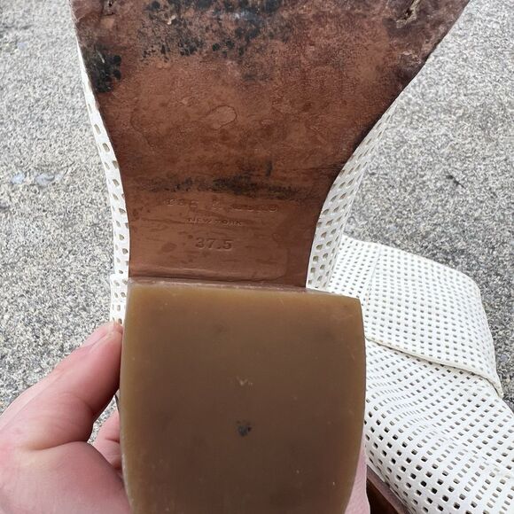 RAG & BONE Newbury Ankle Booties White Perforated Leather - Picture 10 of 11